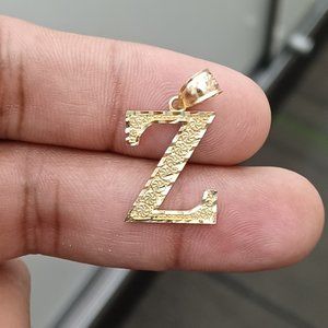 10kt real gold latter Z pendant